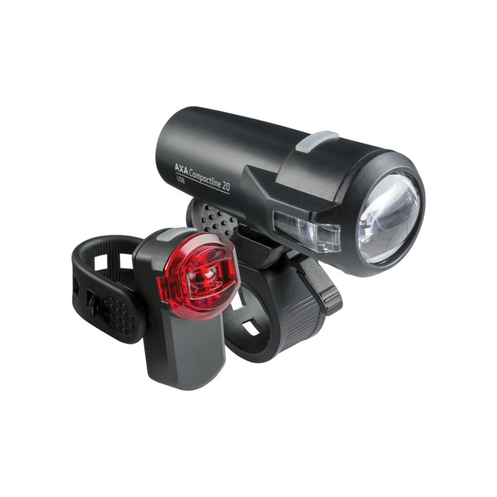 Set Far + Stop AXA Compactline 20 Lux Battery