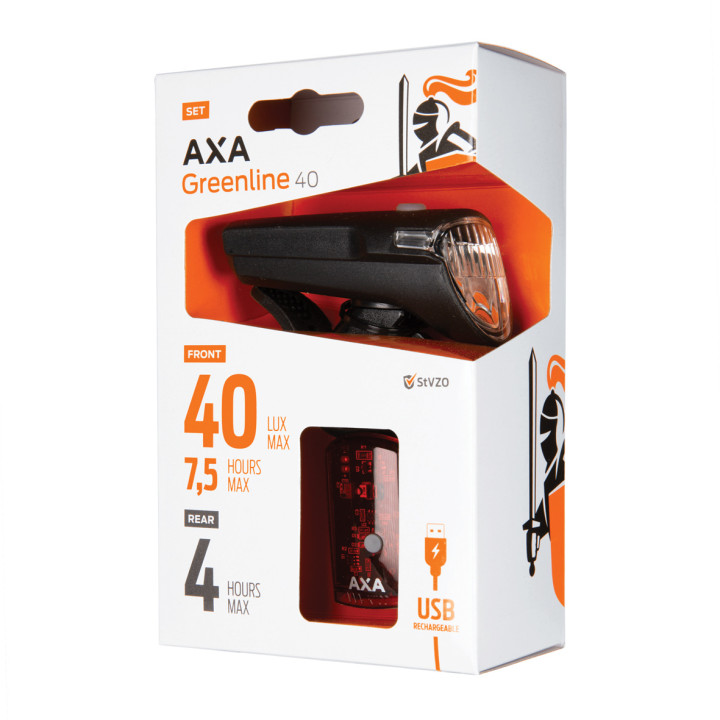 Set Far + Stop AXA Greenline 40 Lux USB