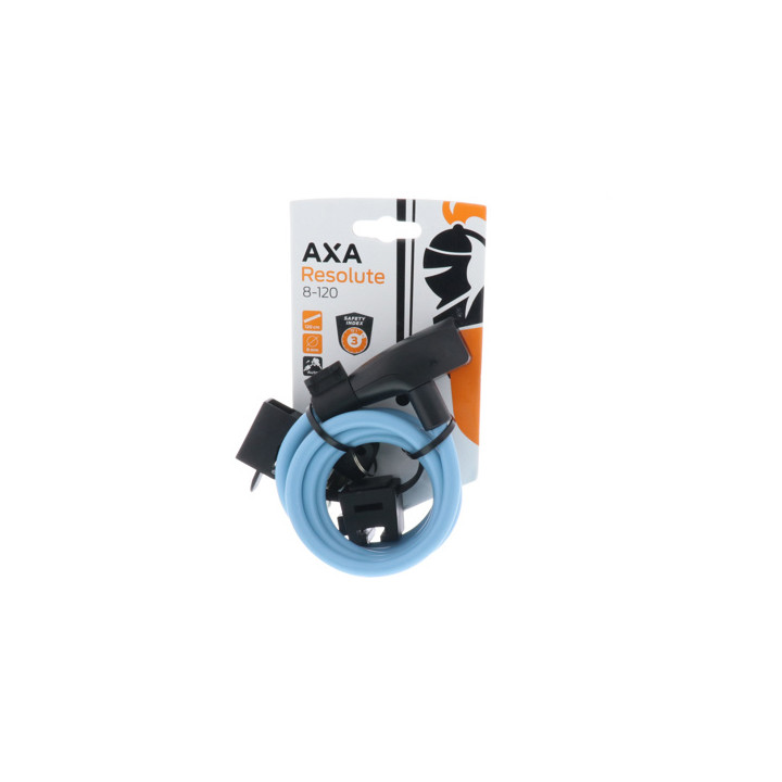 Antifurt Cablu AXA Resolute 8mm 120cm Ice Blue