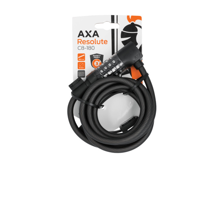Antifurt Cablu AXA Resolute C8 8mm/180cm - Black