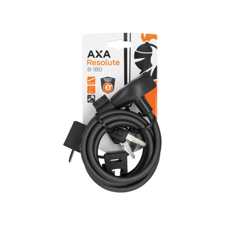 Antifurt Cablu AXA Resolute 8mm 180cm Black