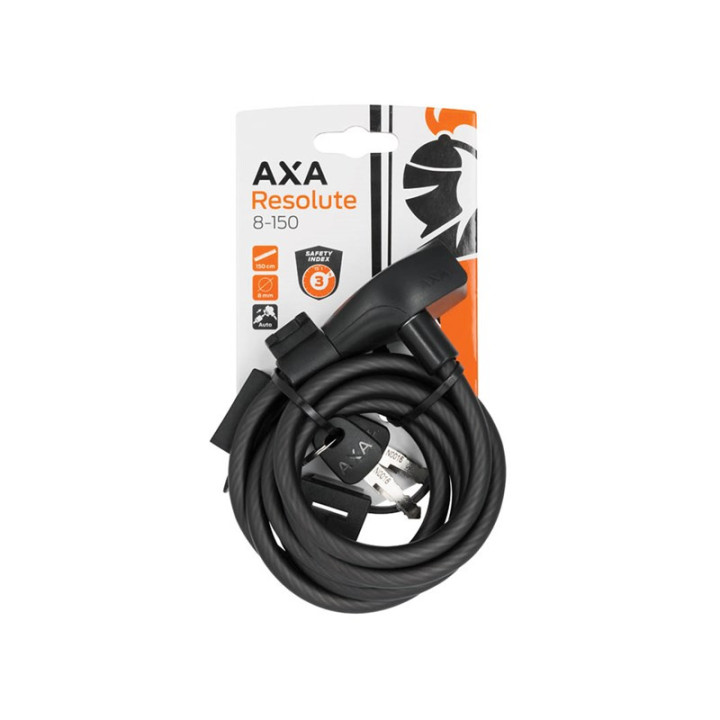 Antifurt Cablu AXA Resolute 8mm 150cm Black
