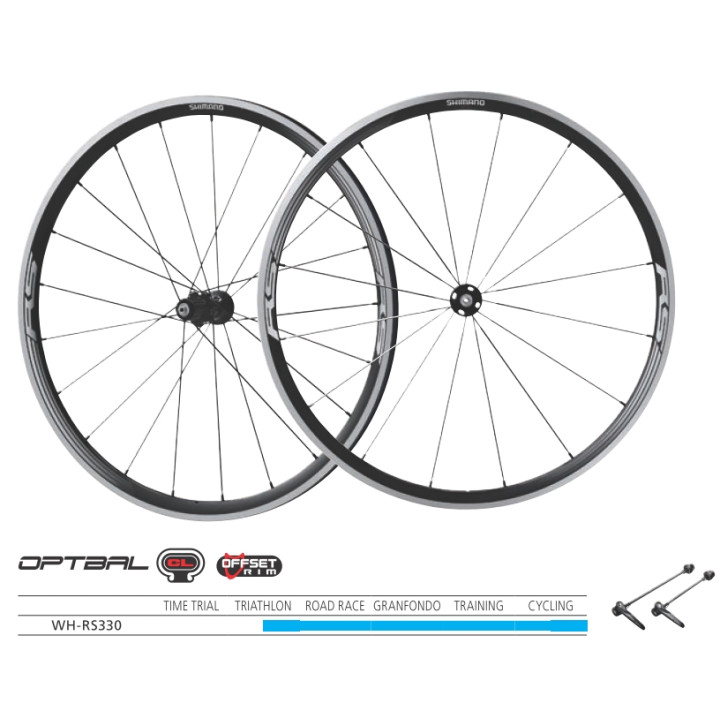 Roți Shimano WH-RS330 Faţă Spate 10/11 Viteze