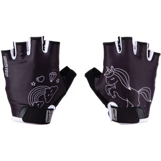 Mănuși Ciclism Copii CONTEC Unicorn Black/White