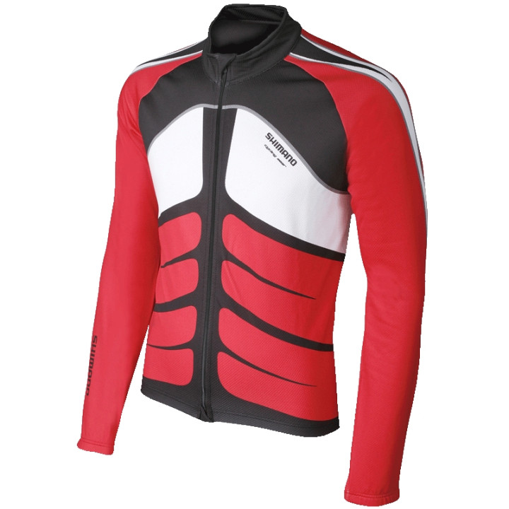 Tricou Shimano Performance Maneci Lungi Red/Black