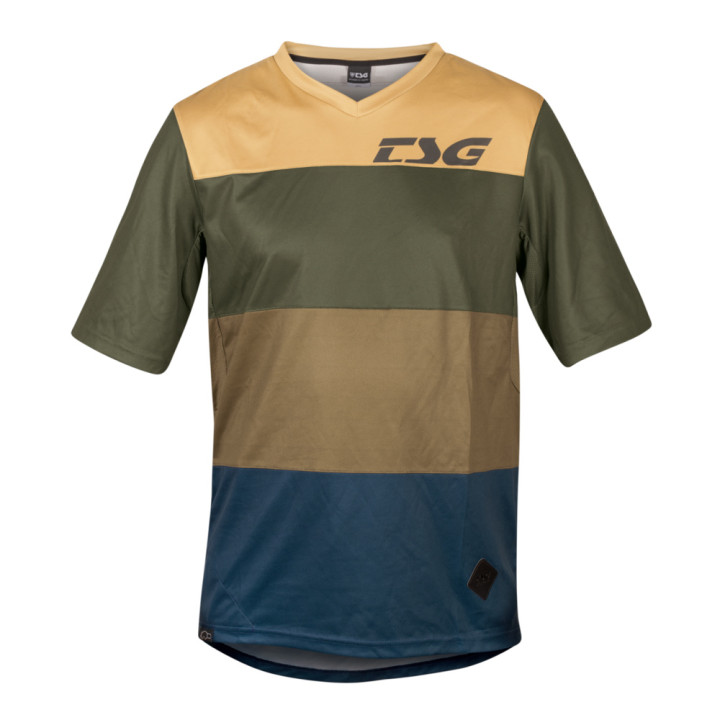 Tricou Ciclism TSG Swamp Mânecă Scurtă Blue Olive
