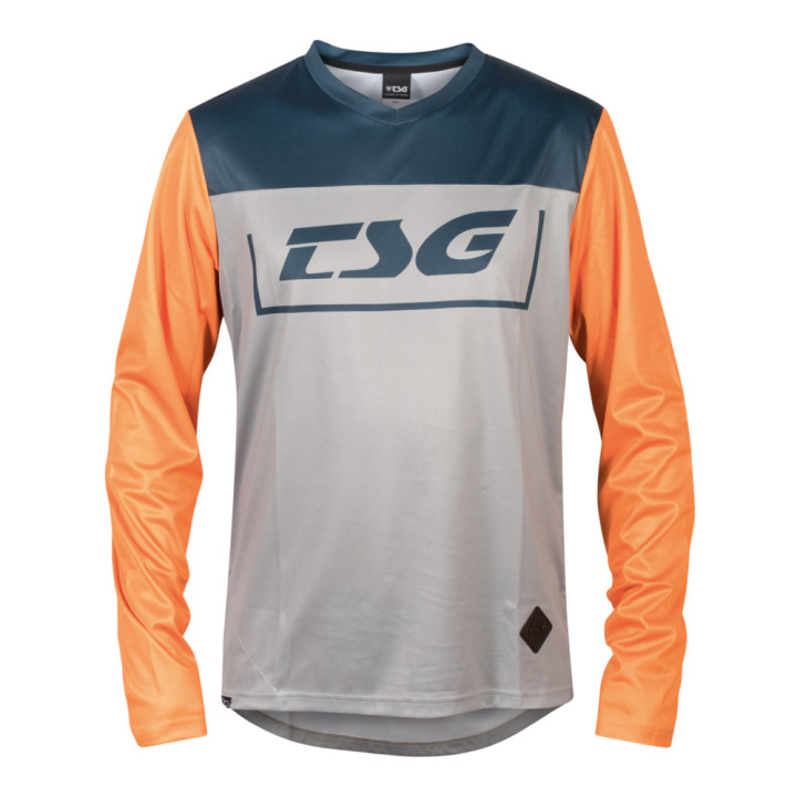 Tricou Ciclism TSG Breeze Mânecă Lungă - Blue Orange