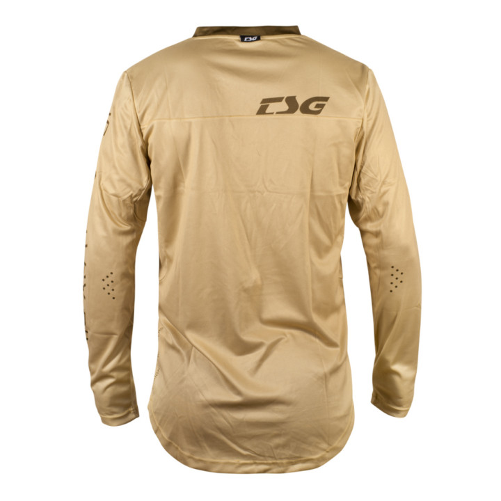 Tricou Ciclism TSG MF1 Mânecă Lungă Beige Olive