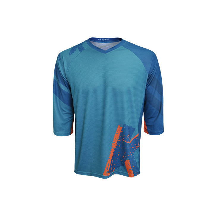 Tricou Ciclism Copii Funkier Dolomiti-K 3/4 Green