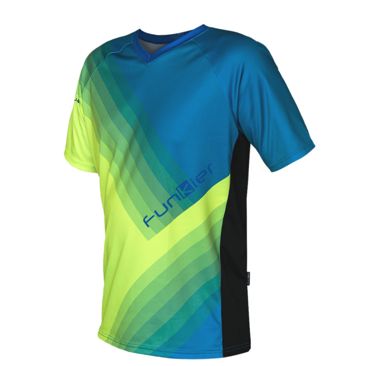 Tricou Ciclism Funkier Termoli Enduro - Galben Neon