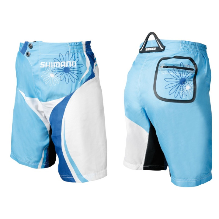 Pantaloni Scurți Shimano Femei MTB Olympian Blue
