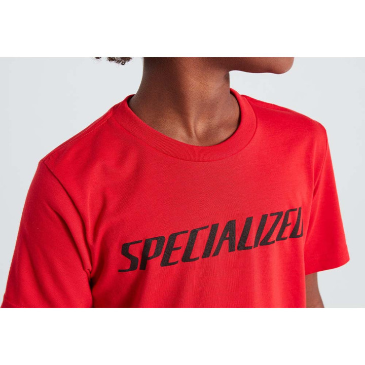 Tricou Ciclism Copii Specialized Youth Wordmark Flo Red