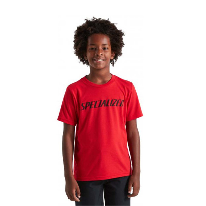 Tricou Ciclism Copii Specialized Youth Wordmark Flo Red