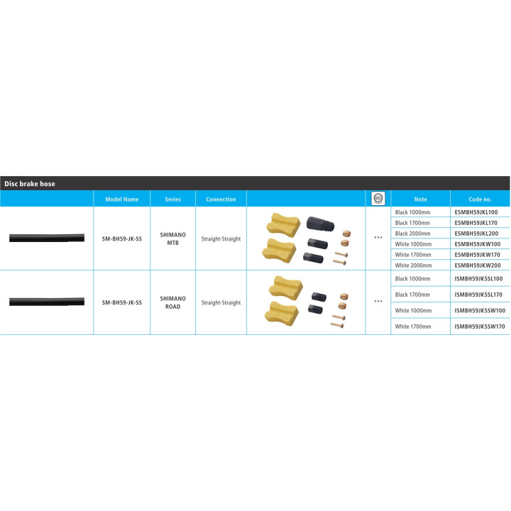 Furtun Shimano SM-BH59-JK-SS 1000mm Alb