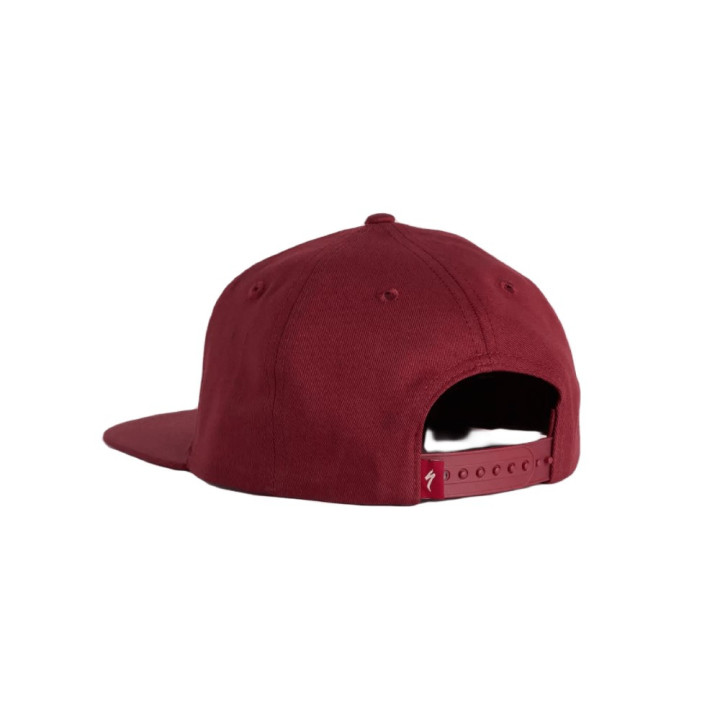 Șapca SPECIALIZED Flat Brim Garnet Red/Birch White