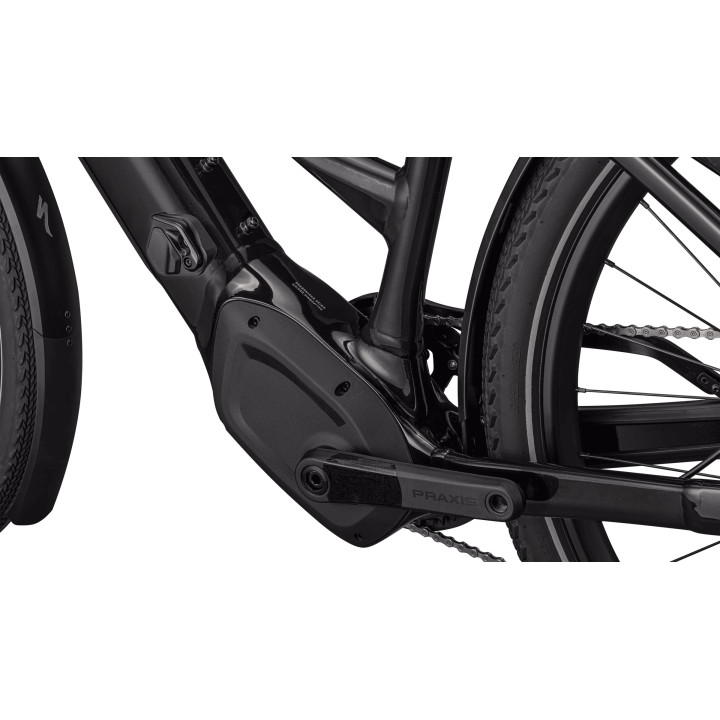 Bicicleta SPECIALIZED Turbo Vado 5.0 Step-Through - Gloss Castblack/Satin Silver Reflective