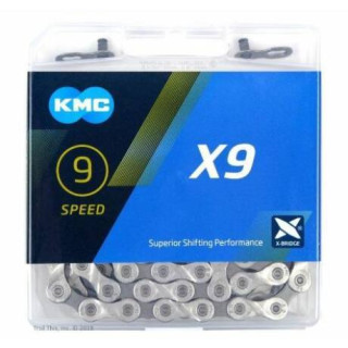 Lanț KMC X9 argintiu 1/2x11/128 116L