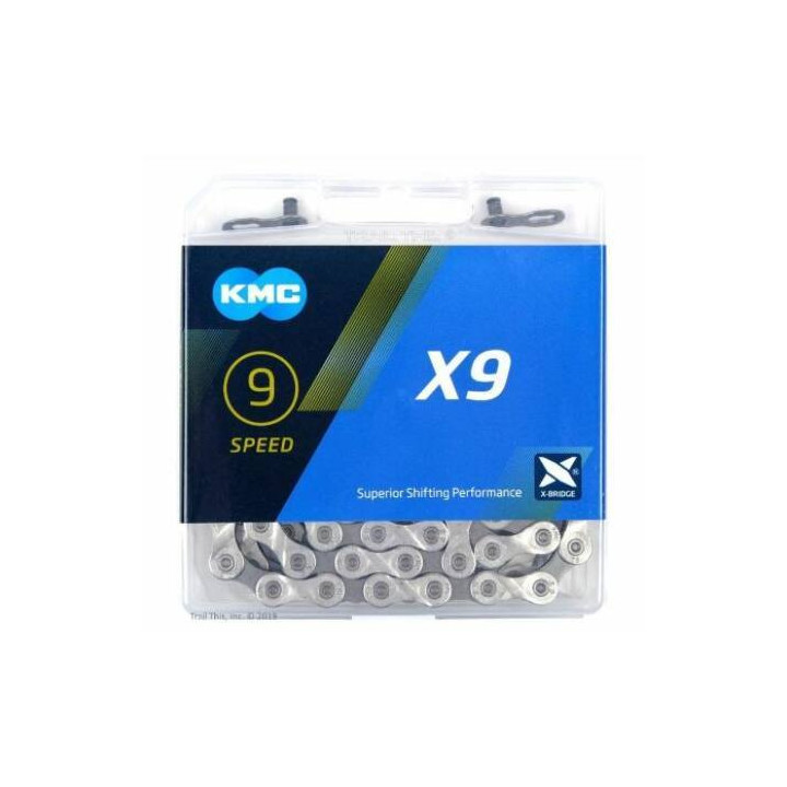 Lanț KMC X9 argintiu 1/2x11/128 116L