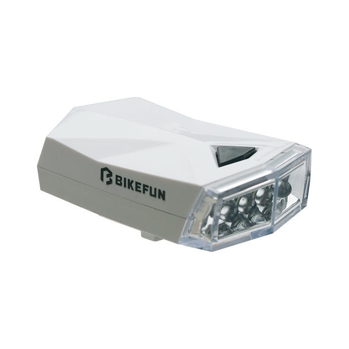 Far BIKEFUN SQUARE 4 LED alb - 3 funcții