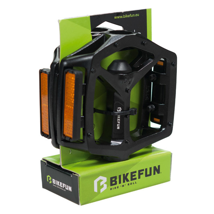 Pedale BIKEFUN JUMP aluminiu negru 9/16"