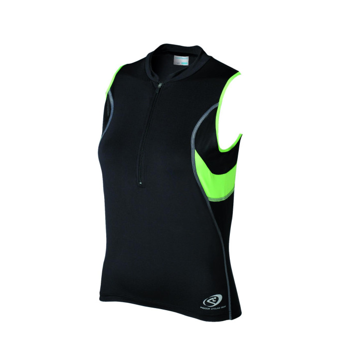 Tricou Shimano Indoor Femei Fără Mâneci Negru Verde