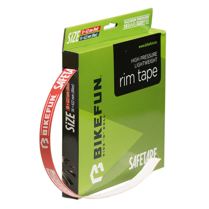 Bandă-fond jantă BIKEFUN SAFETAPE 20mmx45m roșu