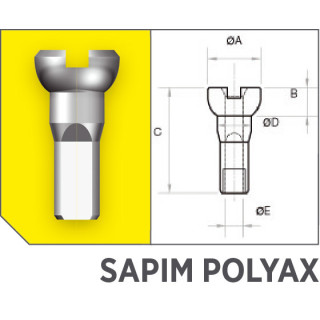 Niplu Spiță SAPIM POLYAX 14G 12mm Negru