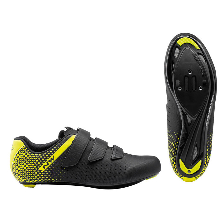 Cipő NORTHWAVE ROAD CORE 2 3S 42 fekete/sárga fluo 