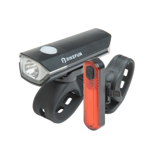 Lumini BIKEFUN STONE 200 USB - Set Fată + Spate