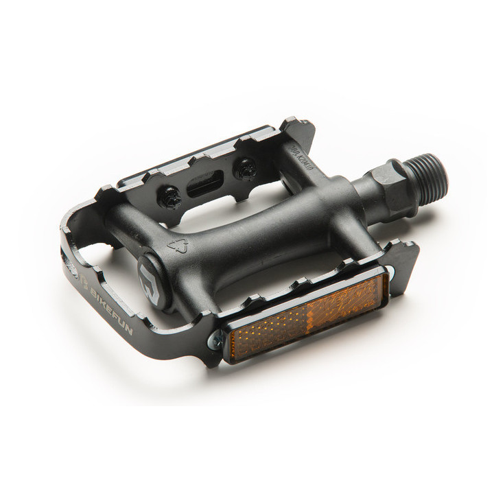 Pedale BIKEFUN RANGER MTB negru/argintiu - 9/16"