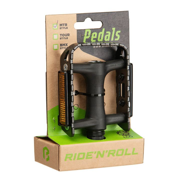 Pedale MTB BIKEFUN HIKER Alu, argintiu/negru