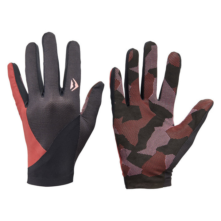 Mănuși MERIDA SECOND SKIN lung bordo/negru