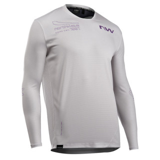 Tricou Ciclism Northwave Edge 2 Lung Gri/Lilă