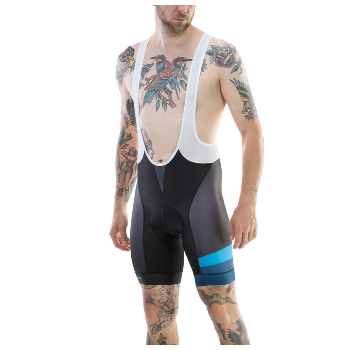 Pantaloni MERIDA CX DESIGN scurt negru/albastru bretele