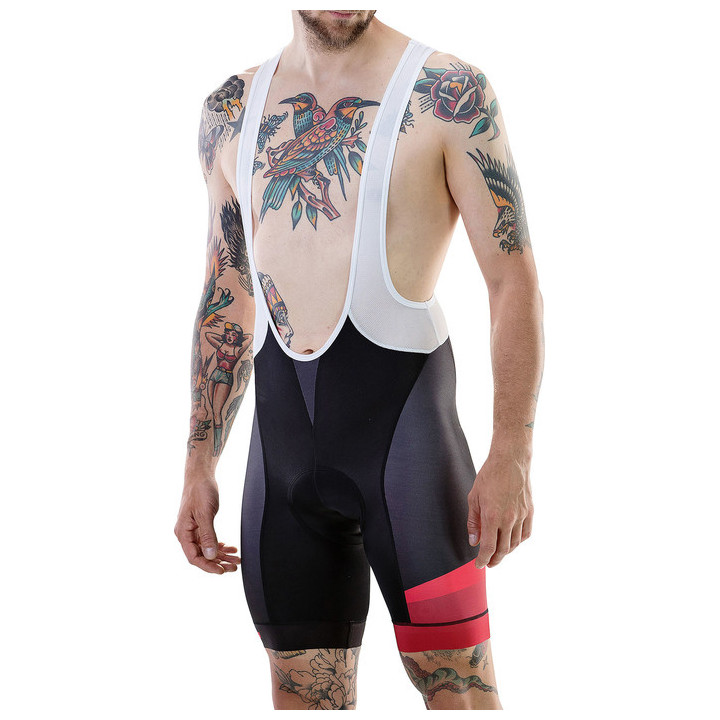 Pantaloni MERIDA CX DESIGN scurt negru/albastru bretele