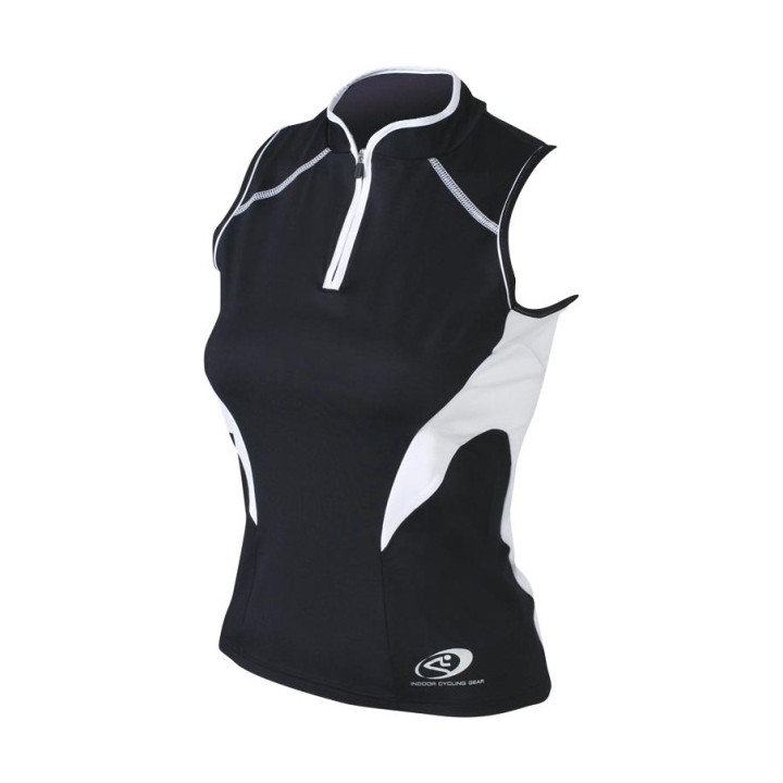 Tricou Shimano Indoor Fără Mâneci Femei Negru/Alb