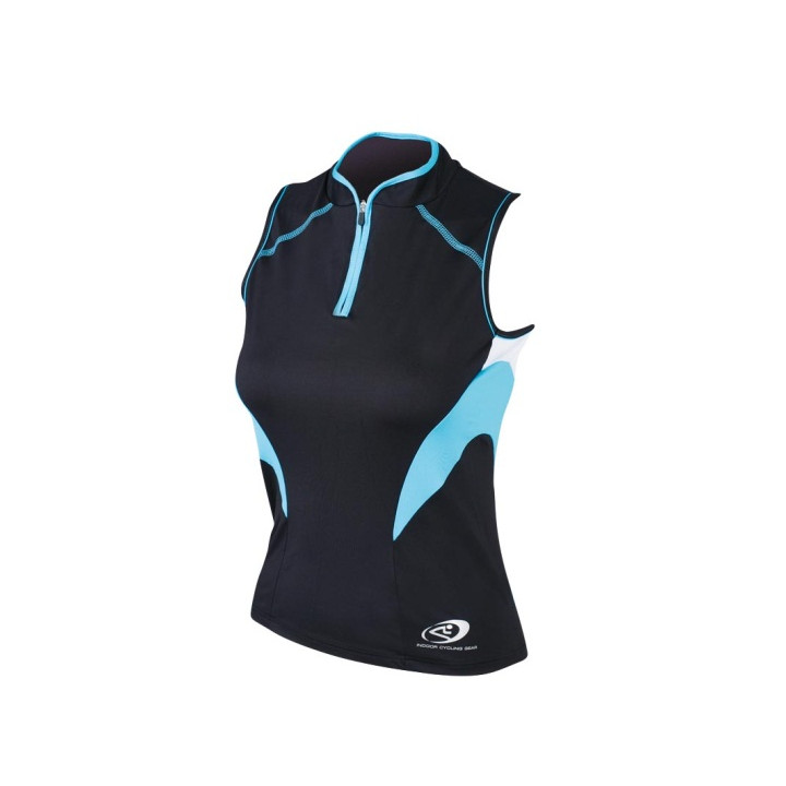 Tricou Shimano Indoor fără mâneci femei negru/albastru