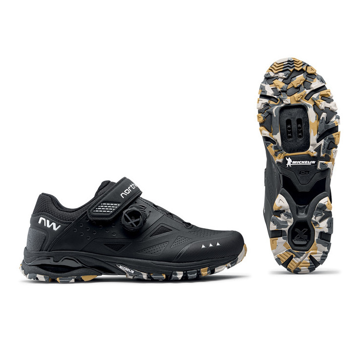 PANTOFI NORTHWAVE ALL TER. SPIDER PLUS 3 NISIPIU/NEGRU