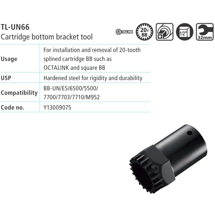 Cheie Shimano TL-UN66-S Butuc Pedalier