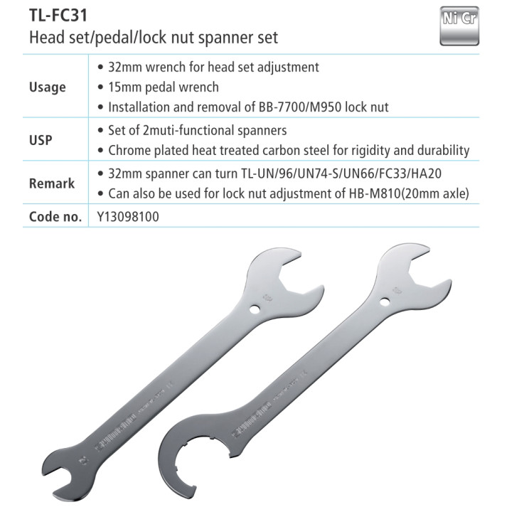 TL-FC31 Set 2 Chei Shimano Bottom Bracket