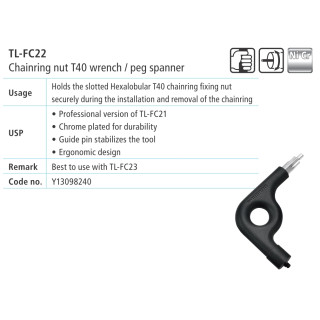 Cheie Shimano TL-FC22 Hexalobular T-40