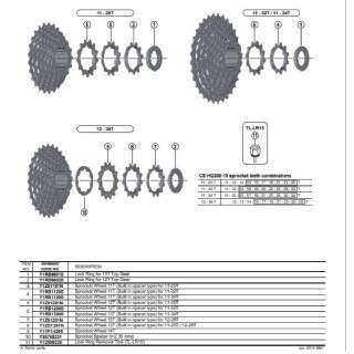 Pinion Shimano CS-HG500-10 12T cu distanțier