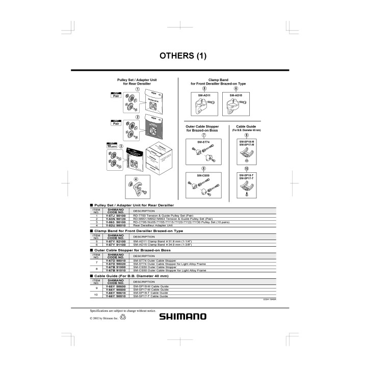 Ghidaj Cablu Shimano SM-SP18-M5