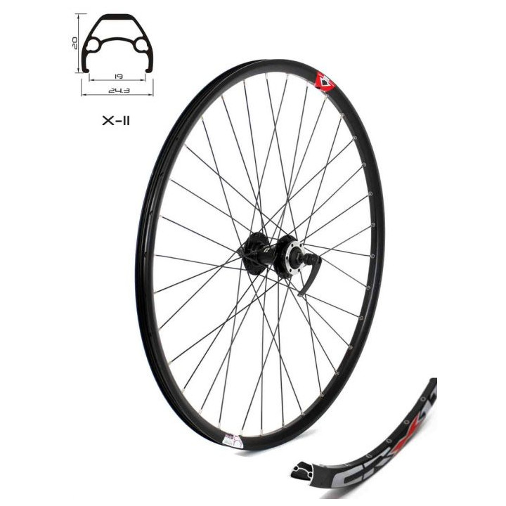 Roata Fata CROSSER X11 32H 27.5'' QR - Frana disc (6 suruburi) cu Butuc Joytech JYD761