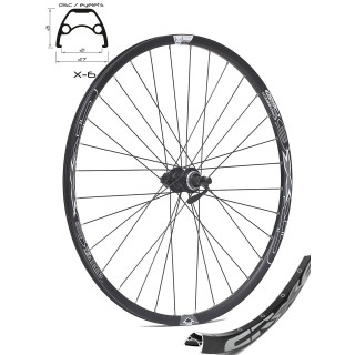 Roata Spate CROSSER X6 32H 27.5'' Caseta, QR - Frana disc (CenterLock) cu Butuc SHIMANO TX505 | capsata