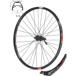 Roata Spate CROSSER X6 32H 28'' Casete, QR - Frana disc (CenterLock) cu Butuc SHIMANO TX505 | capsata