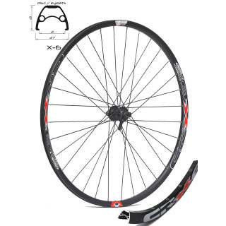 Roata Fata CROSSER X6 32H 28'' QR - Frana disc (CenterLock) cu Butuc SHIMANO TX505 | capsata
