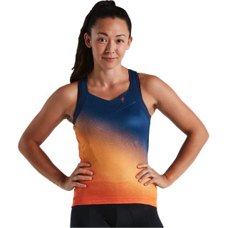 Tricou Ciclism SPECIALIZED Women's SL (Tank) - Orange Sunset/Dark Blue