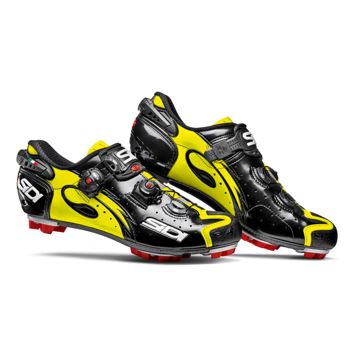 Pantofi Ciclism SIDI Drako Carbon Mtb SRS - Black/Yellow Fluo 45