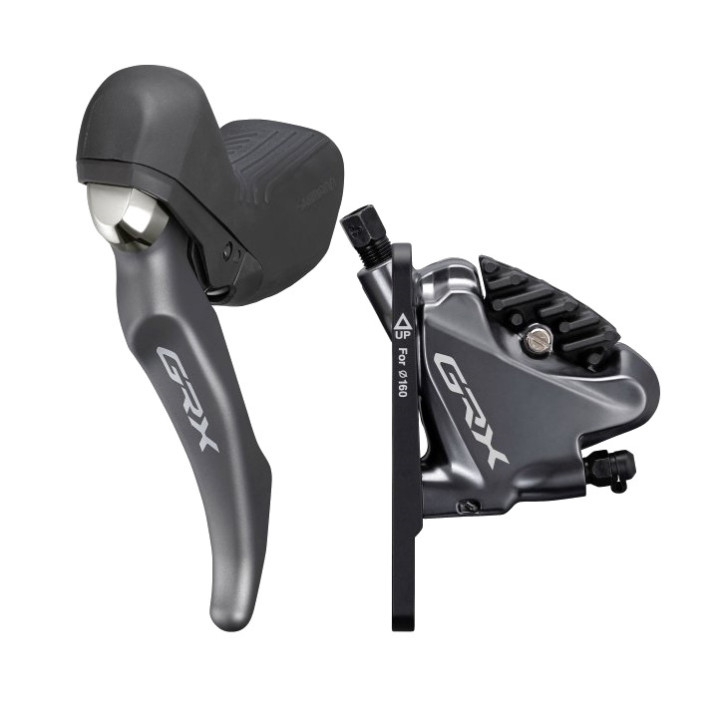 Frana Disc Hidraulica SHIMANO GRX BL-RX810 (L) + BR-RX810 (F) | Placute Resin w/Fin
